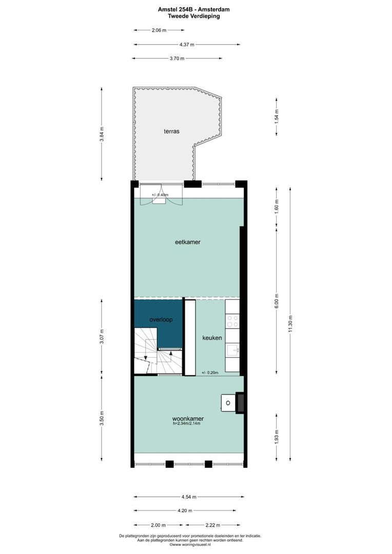 Amstel 254 B, Amsterdam plattegrond-1