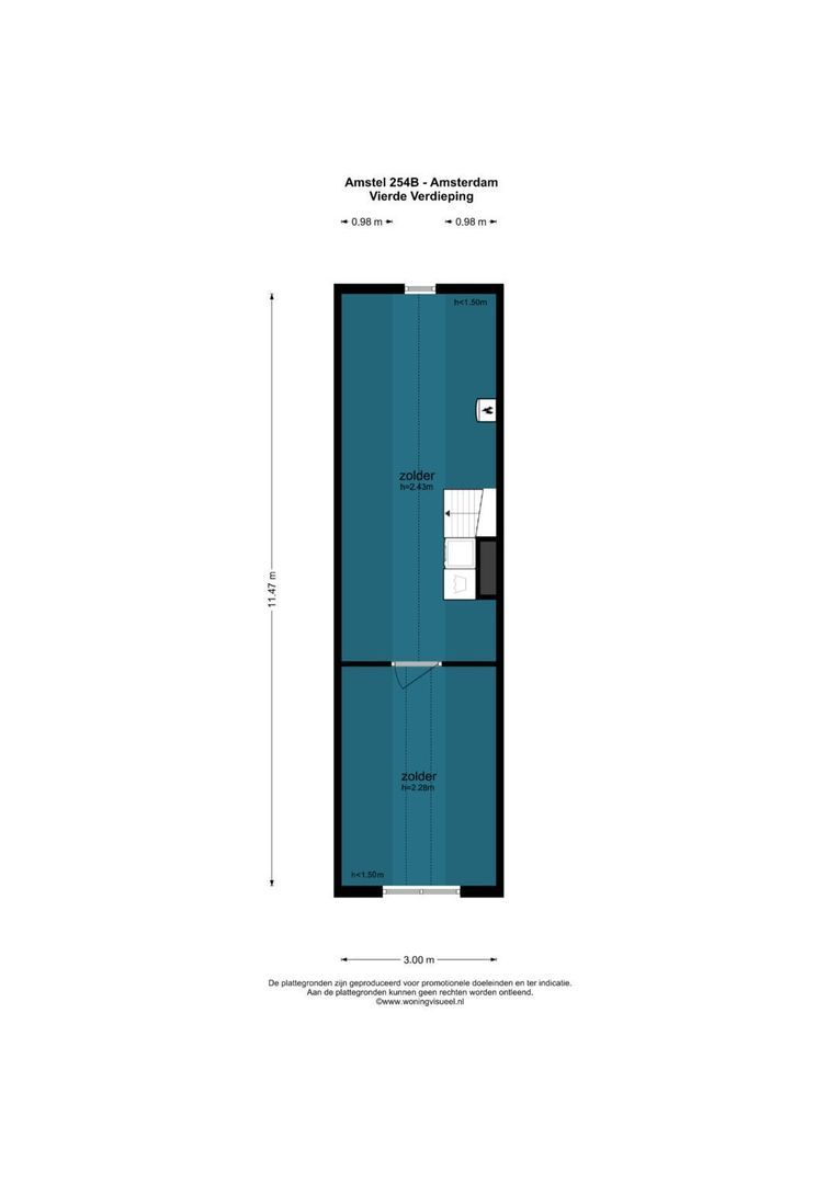 Amstel 254 B, Amsterdam plattegrond-3