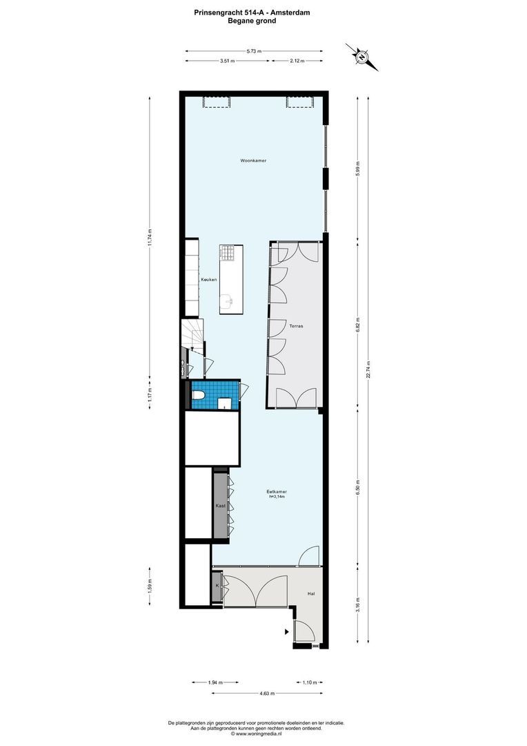 Prinsengracht 514 A, Amsterdam plattegrond-0
