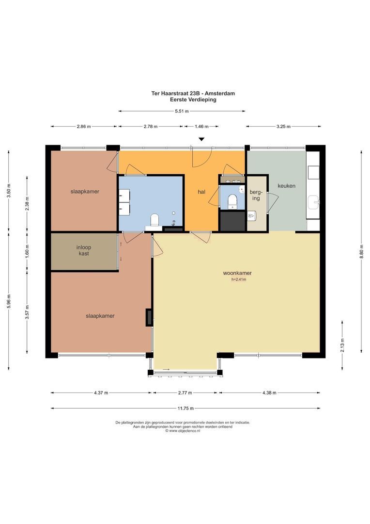 Ter Haarstraat 23 B, Amsterdam plattegrond-0