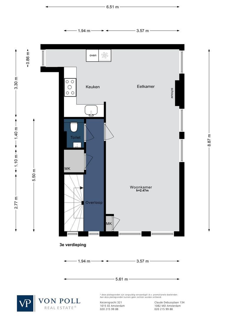 Rochussenstraat 11 3, Amsterdam plattegrond-1