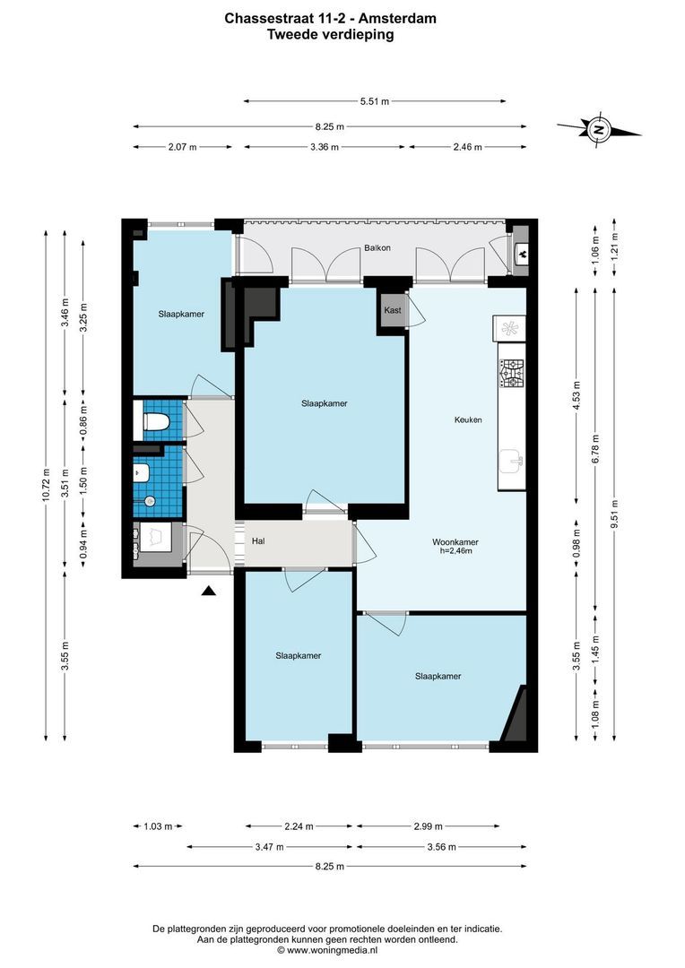 Chassestraat 11 2, Amsterdam plattegrond-0