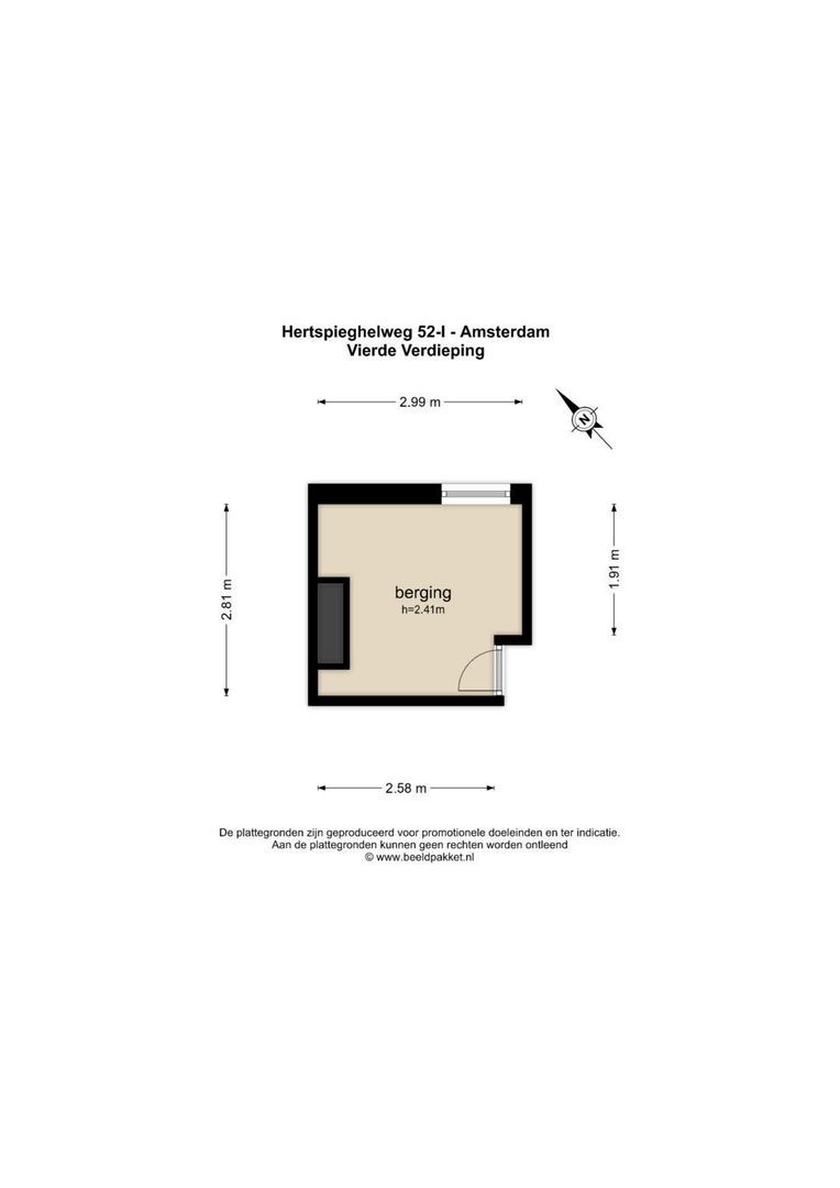 Hertspieghelweg 52 1, Amsterdam plattegrond-0