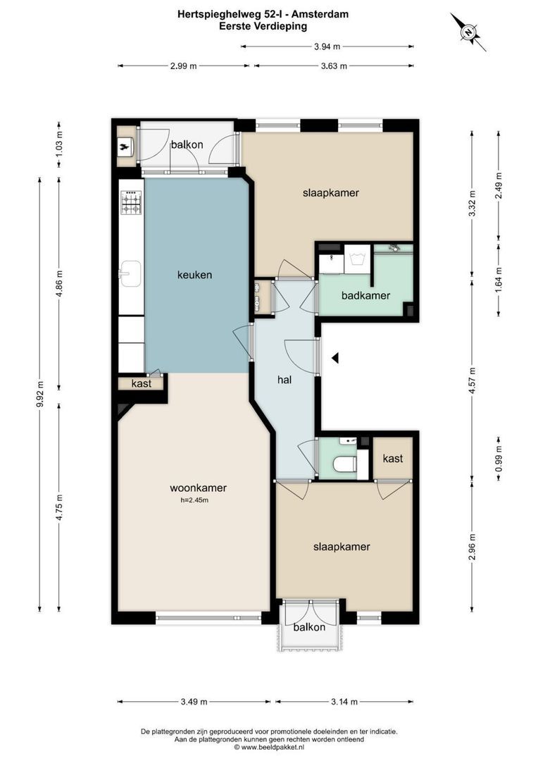 Hertspieghelweg 52 1, Amsterdam plattegrond-3