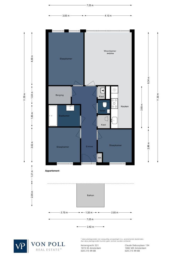 Witte de Withstraat 1 V, Amsterdam plattegrond-0