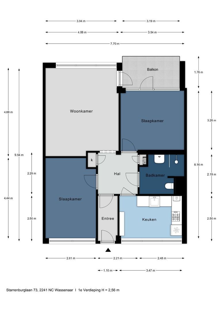 Starrenburglaan 73, Wassenaar plattegrond-0