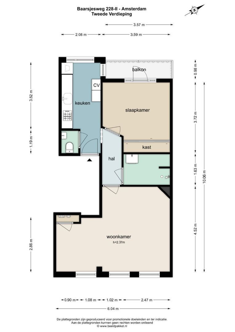 Baarsjesweg 228 2, Amsterdam plattegrond-3