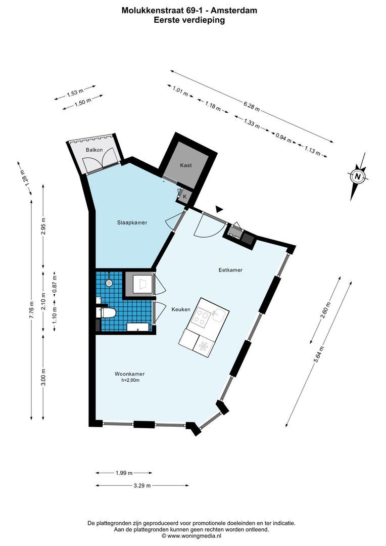 Molukkenstraat 69 1, Amsterdam plattegrond-0
