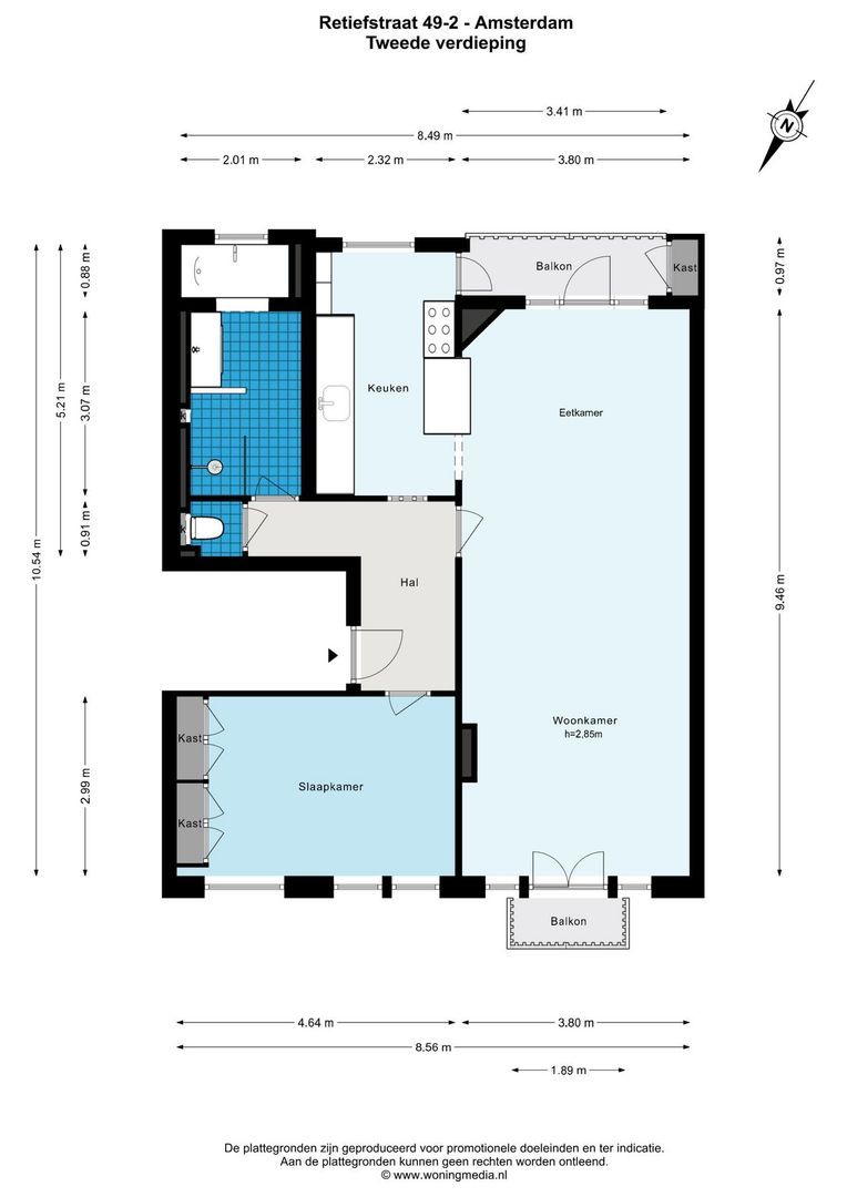 Retiefstraat 49 2, Amsterdam plattegrond-0