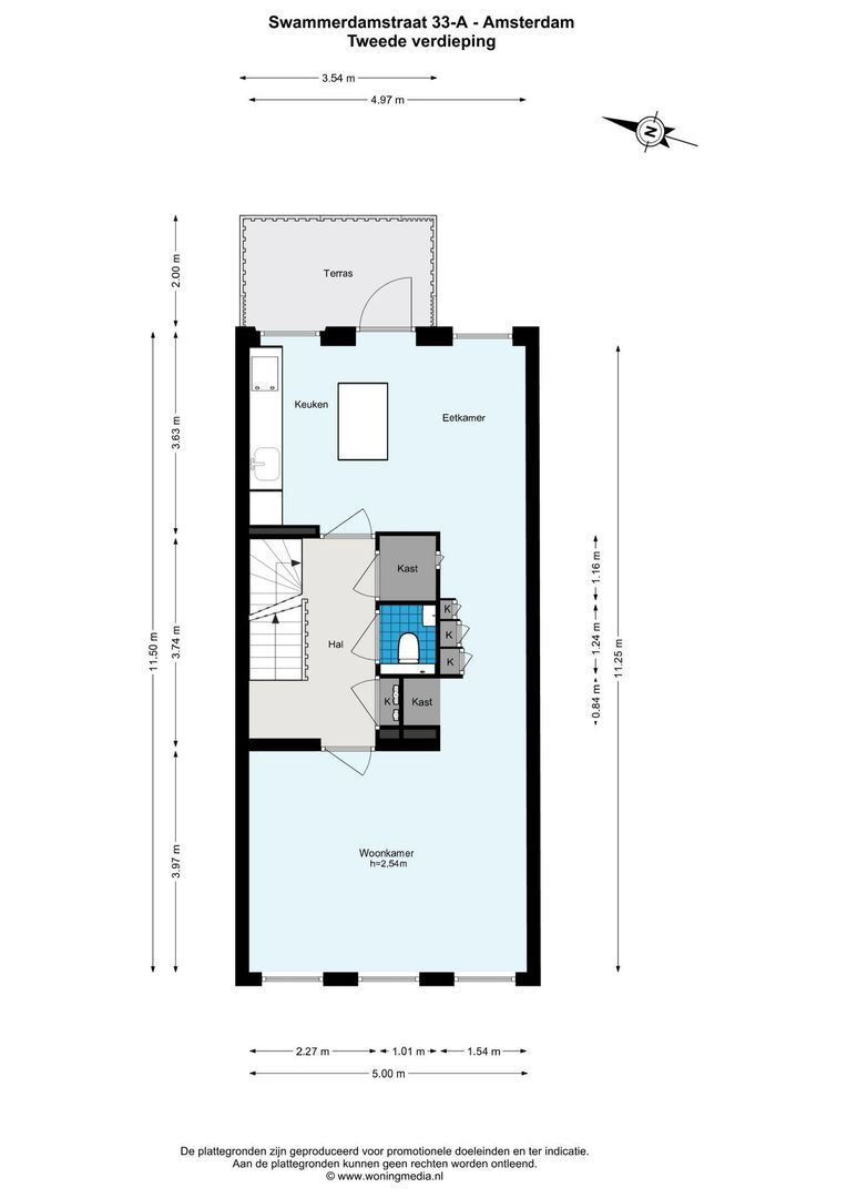 Swammerdamstraat 33 A, Amsterdam plattegrond-3
