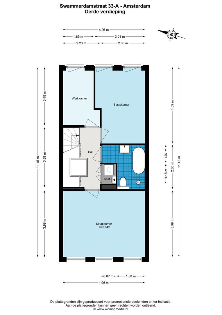 Swammerdamstraat 33 A, Amsterdam plattegrond-6