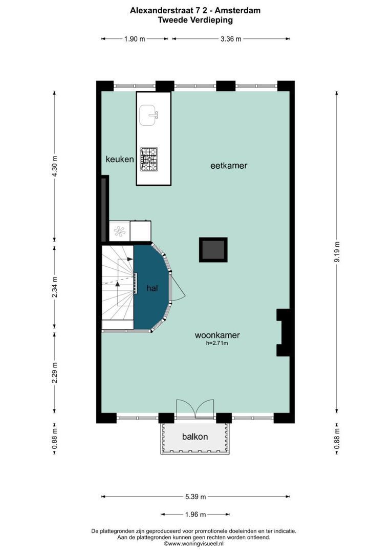 Alexanderstraat 7 2, Amsterdam plattegrond-0