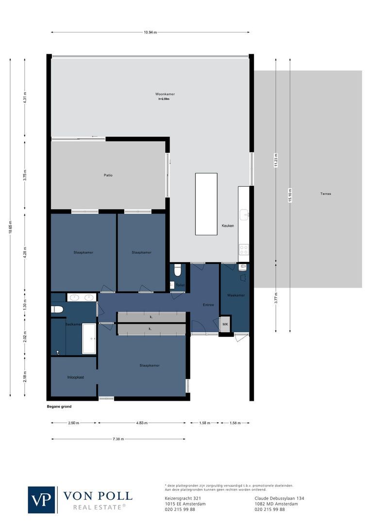 Amstelveenseweg 711, Amsterdam plattegrond-1