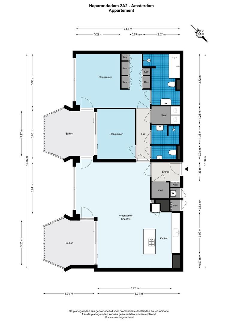 Haparandadam 2 A 2, Amsterdam plattegrond-0