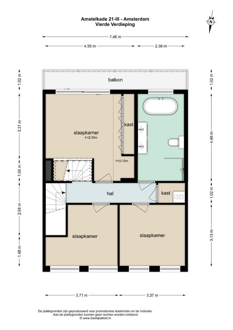 Amstelkade 21 3, Amsterdam plattegrond-0