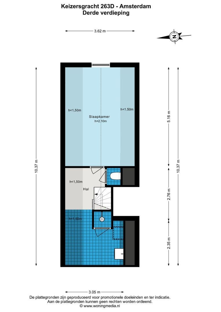 Keizersgracht 263 D, Amsterdam plattegrond-3