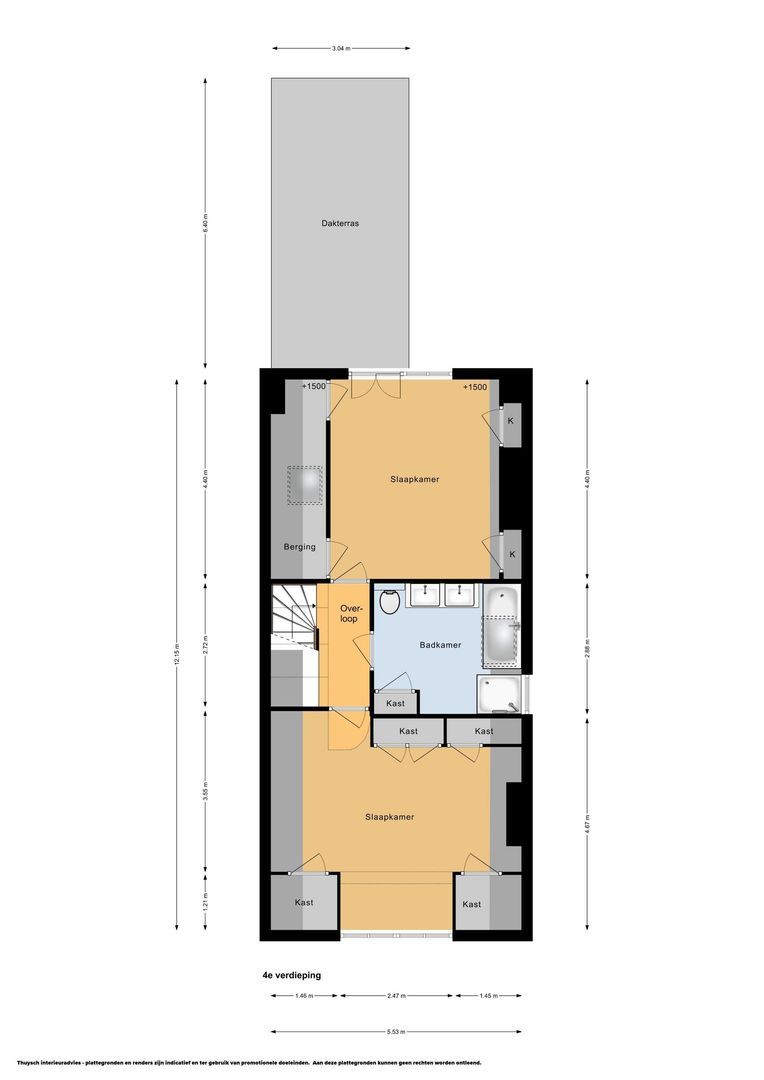 Amstel 157 3, Amsterdam plattegrond-1
