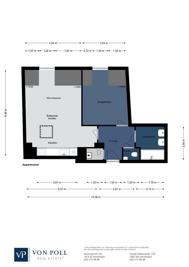 Gravenstraat 3 M, Amsterdam plattegrond-0