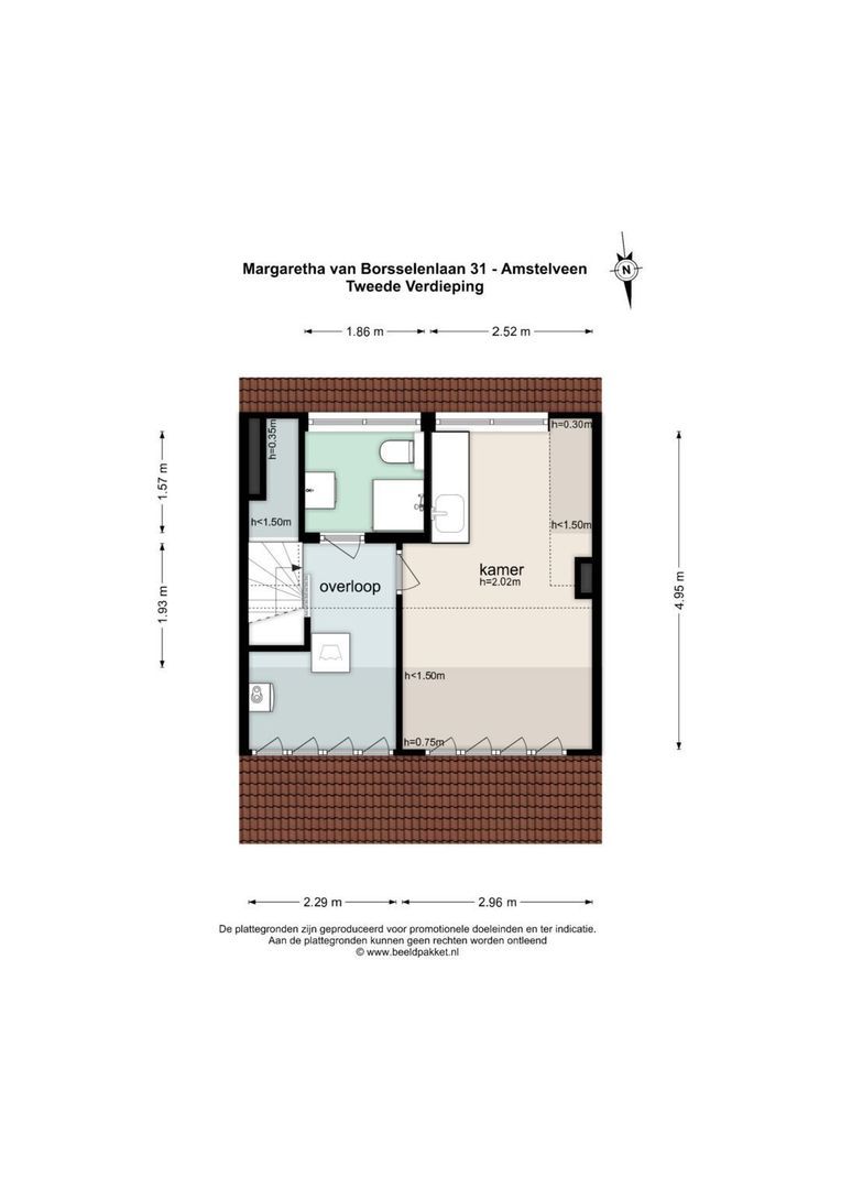 Margaretha van Borsselenlaan 31, Amstelveen plattegrond-16