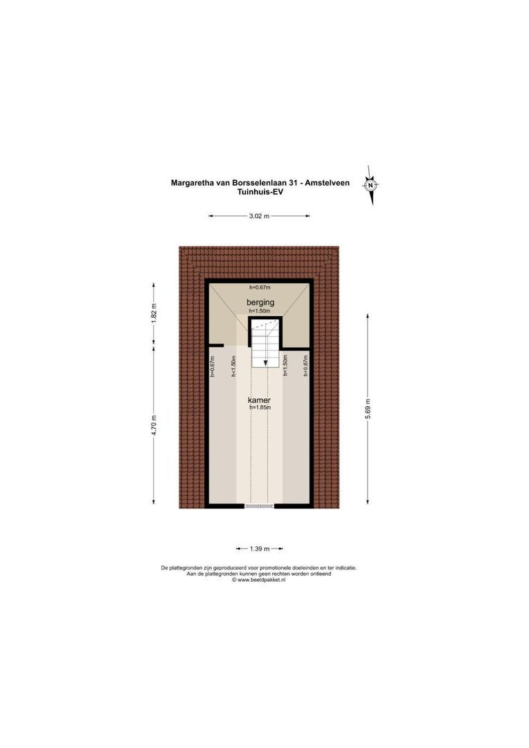 Margaretha van Borsselenlaan 31, Amstelveen plattegrond-12