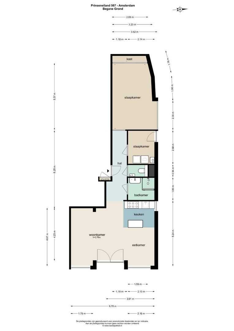Prinseneiland 567, Amsterdam plattegrond-0