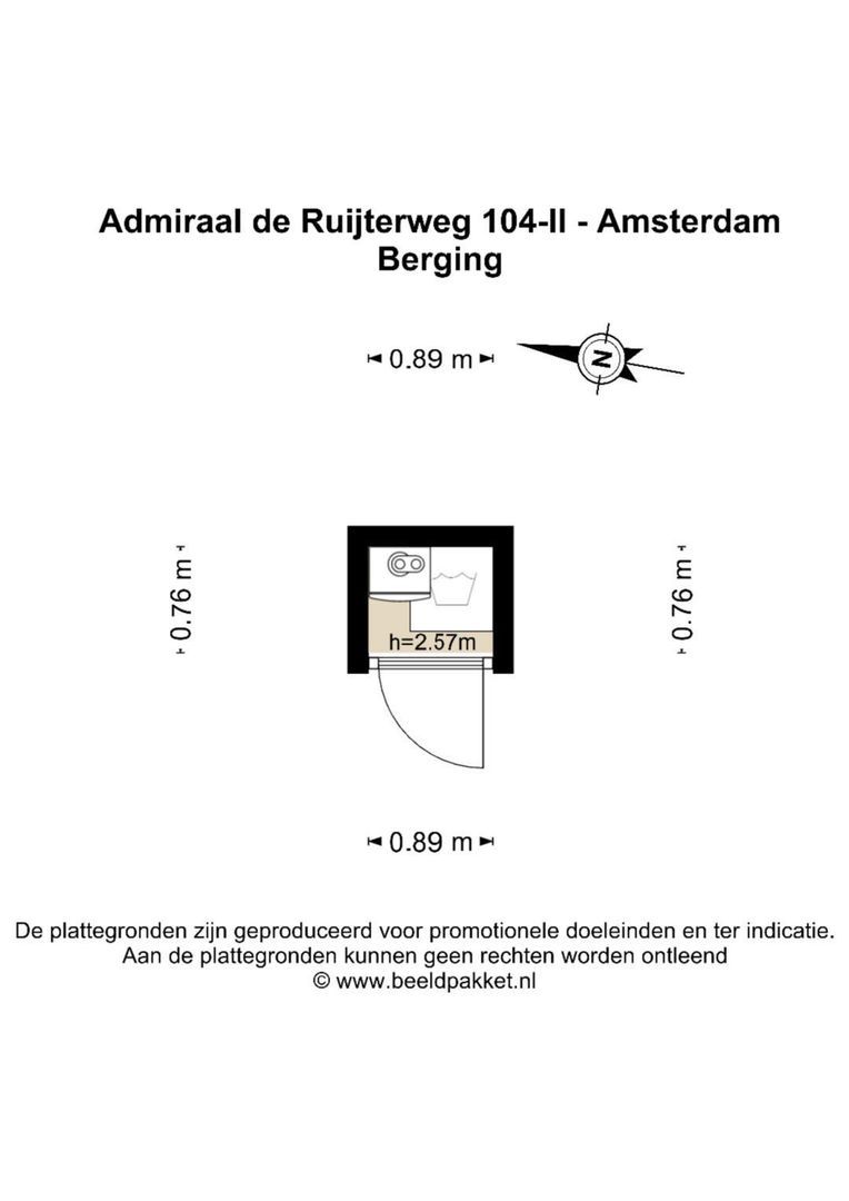 Admiraal De Ruijterweg 104 2, Amsterdam plattegrond-1