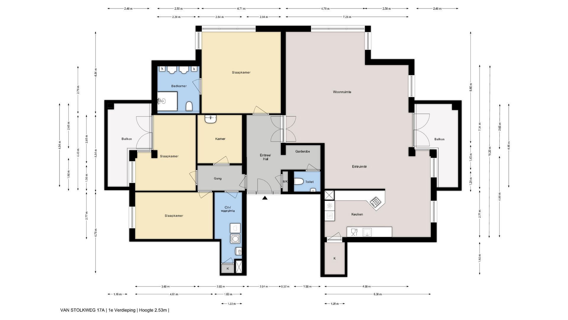 Van Stolkweg 17 A, Den Haag plattegrond-0