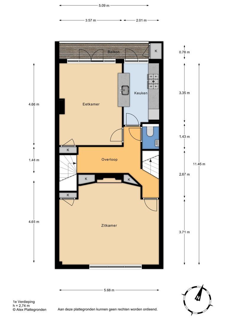 Breitnerlaan 48, Den Haag plattegrond-1