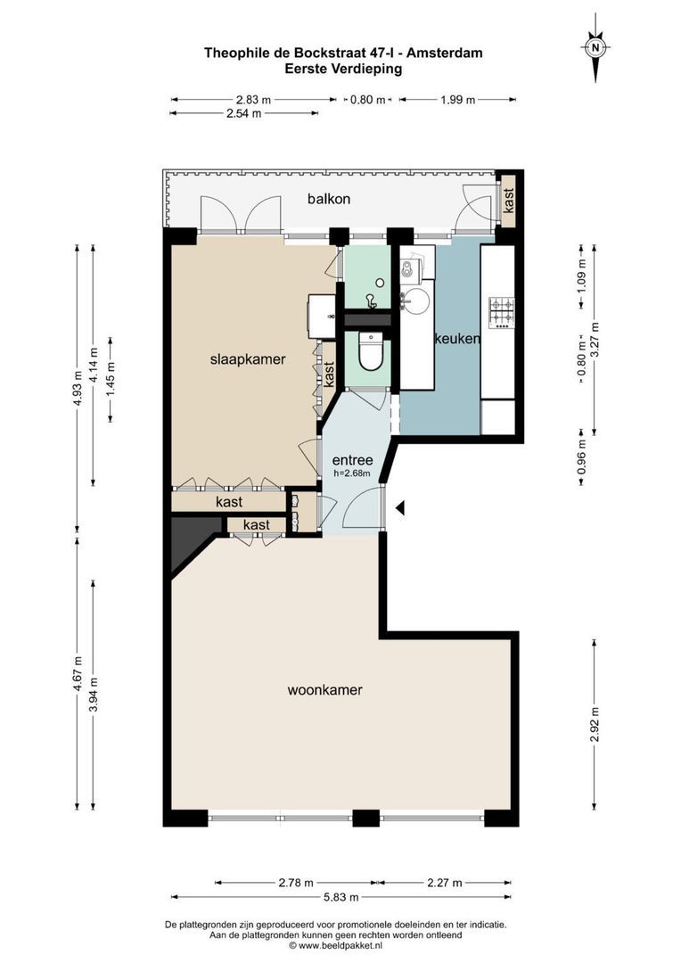 Theophile de Bockstraat 47 1, Amsterdam plattegrond-4