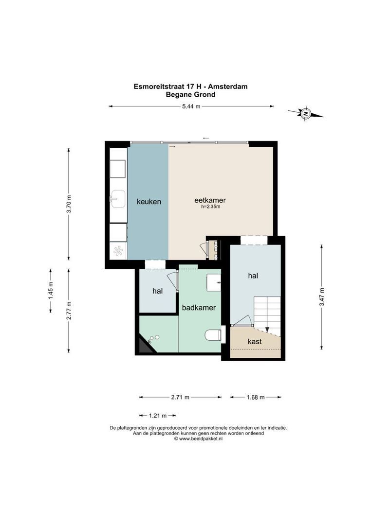 Esmoreitstraat 17 H, Amsterdam plattegrond-1