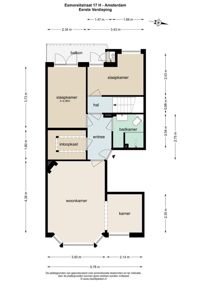 Esmoreitstraat 17 H, Amsterdam plattegrond-7