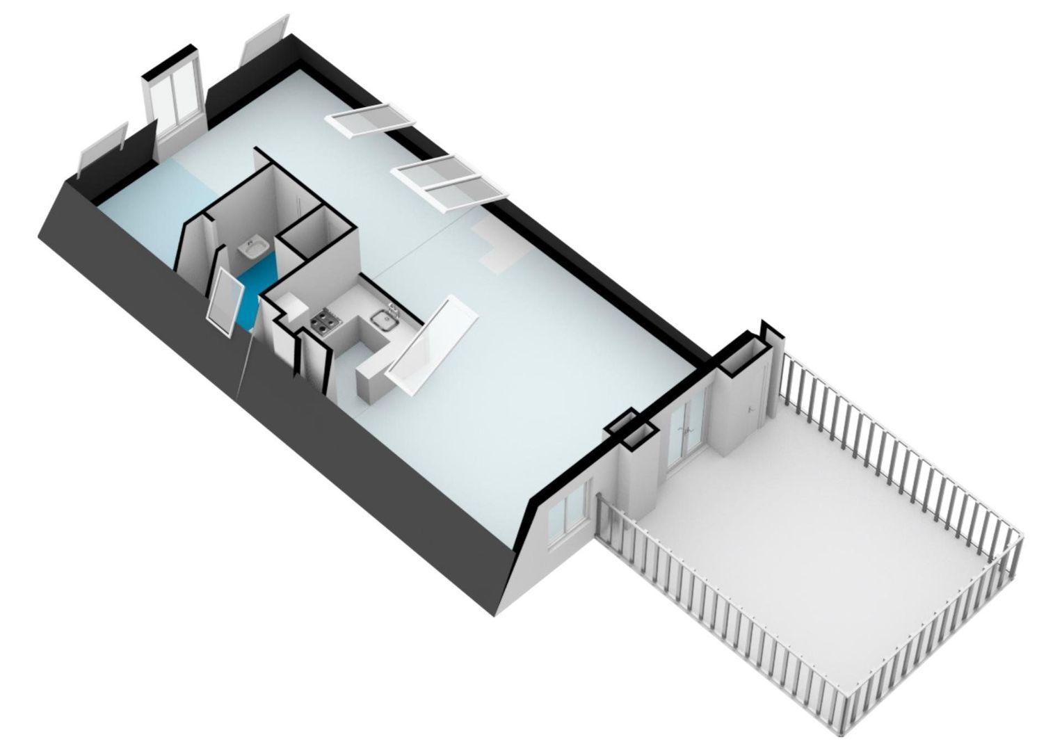 Kloveniersburgwal 75 D, Amsterdam plattegrond-1