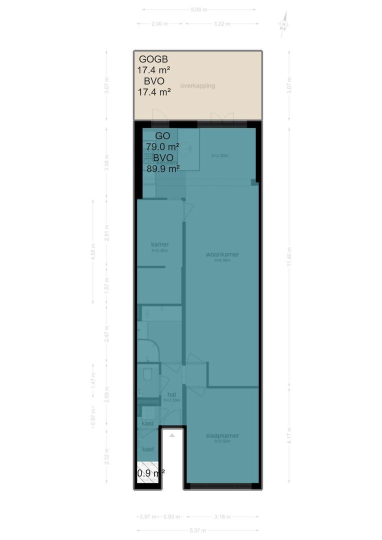 Van Ostadestraat 21 O, Amsterdam plattegrond-0
