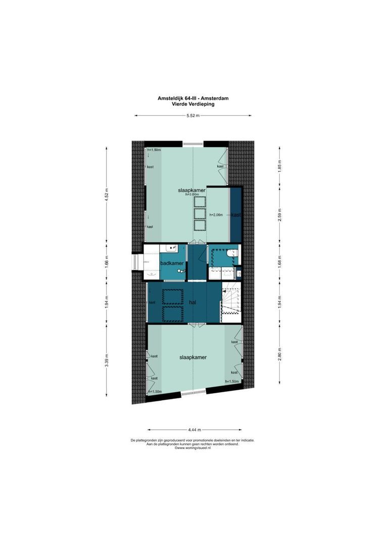 Amsteldijk 64 3, Amsterdam plattegrond-0