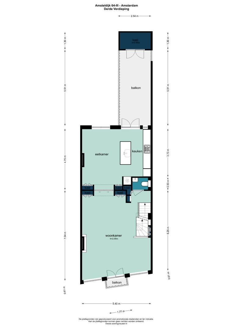 Amsteldijk 64 3, Amsterdam plattegrond-1