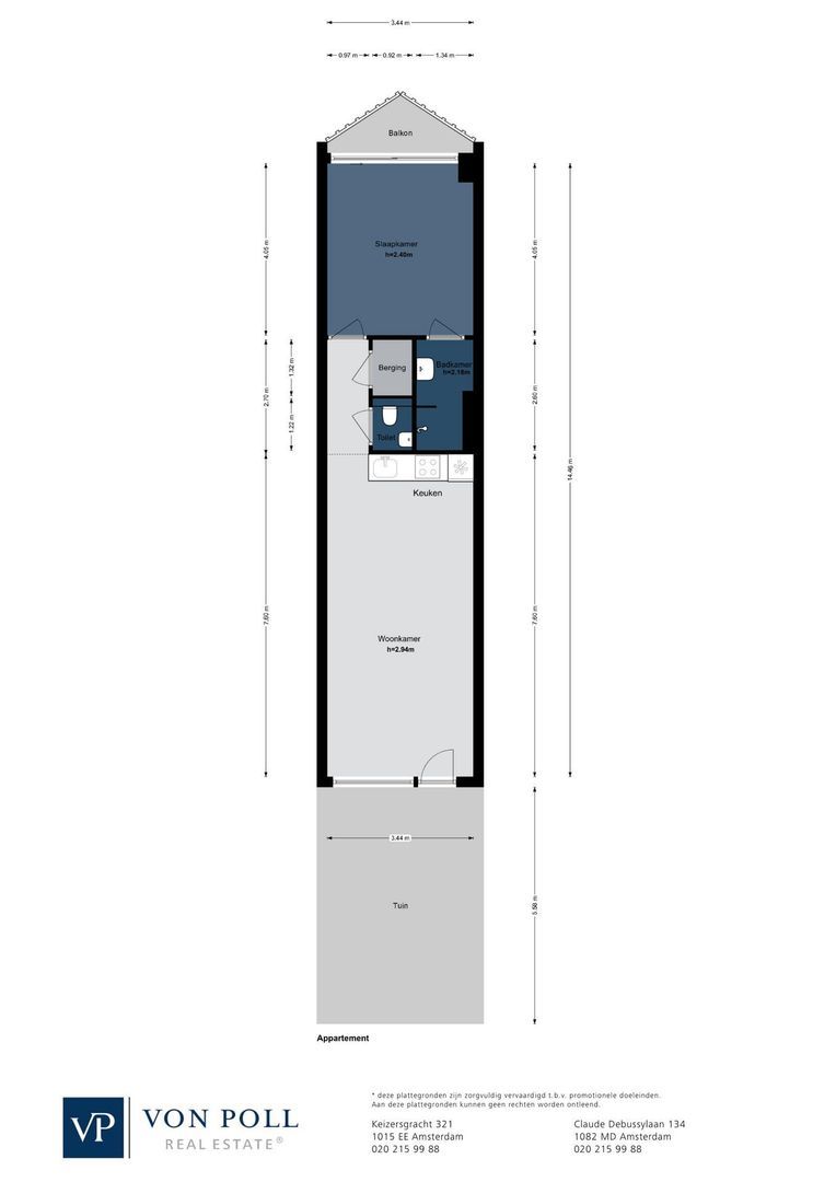 Nieuwpoortstraat 94 A 13, Amsterdam plattegrond-0