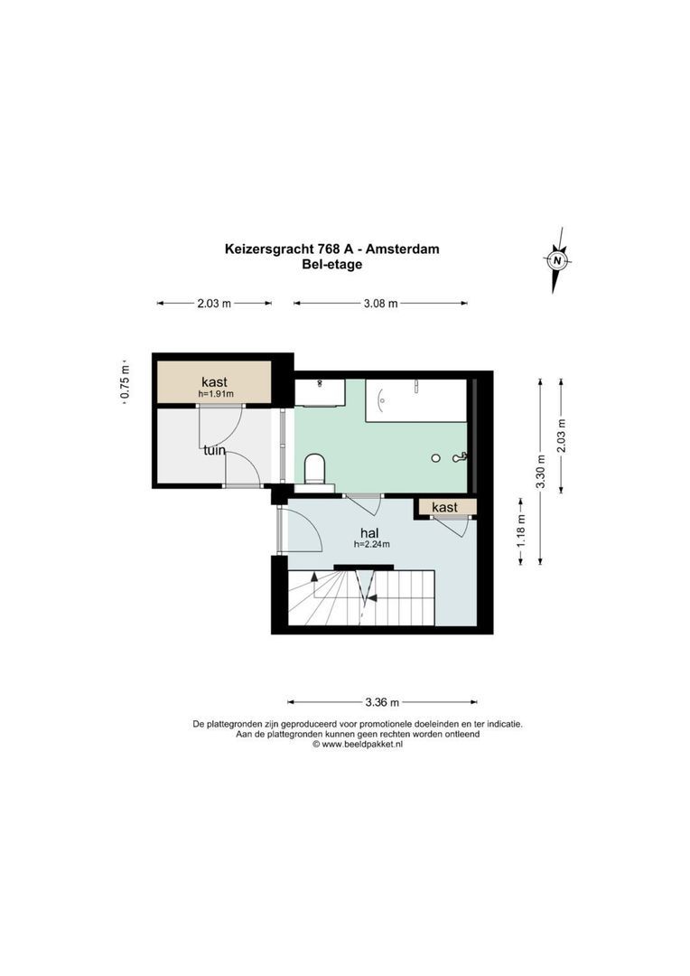 Keizersgracht 768 A, Amsterdam plattegrond-1