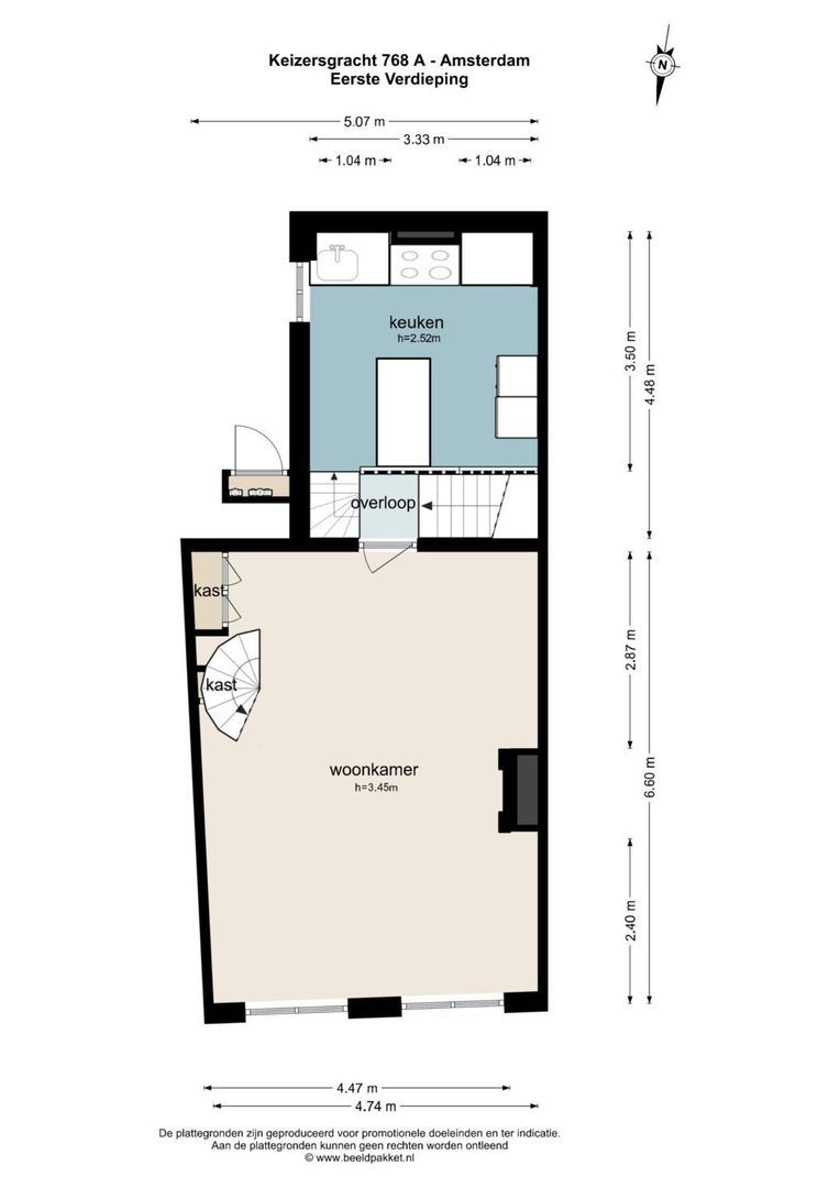 Keizersgracht 768 A, Amsterdam plattegrond-2
