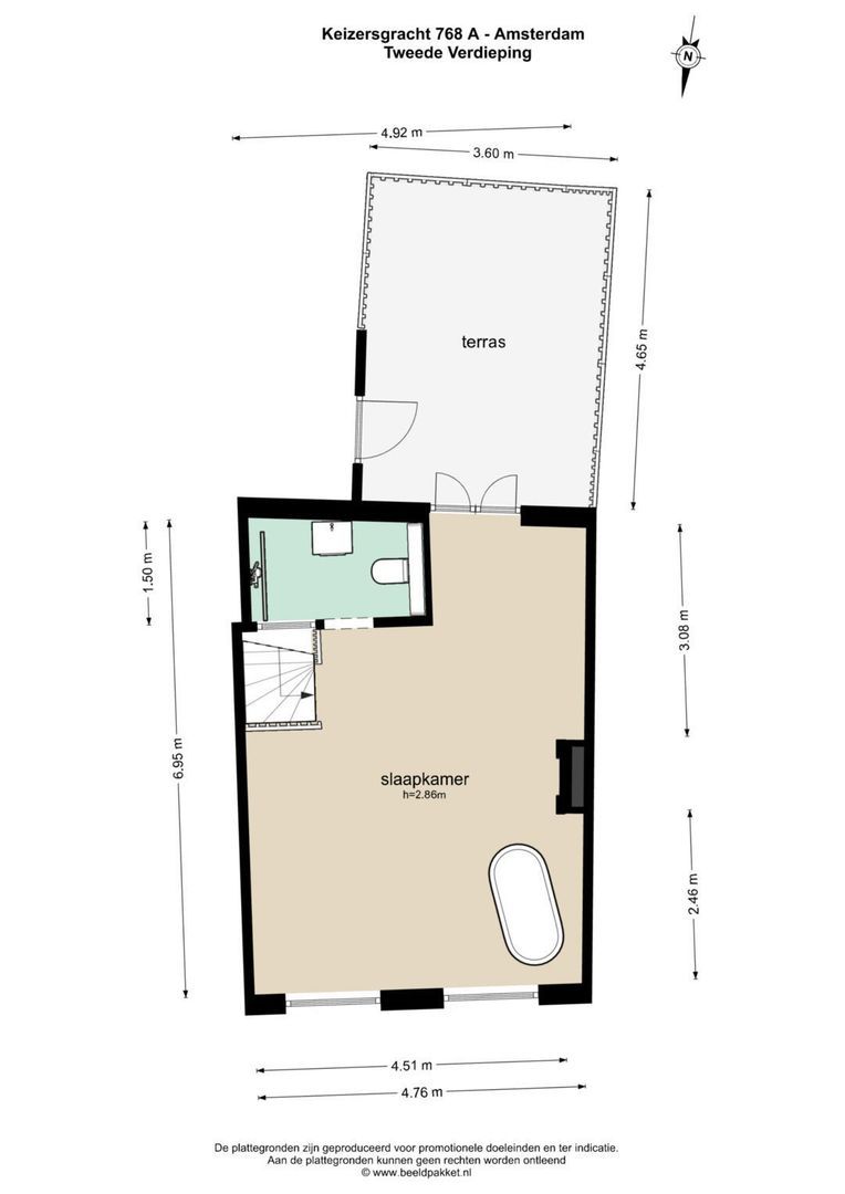 Keizersgracht 768 A, Amsterdam plattegrond-3