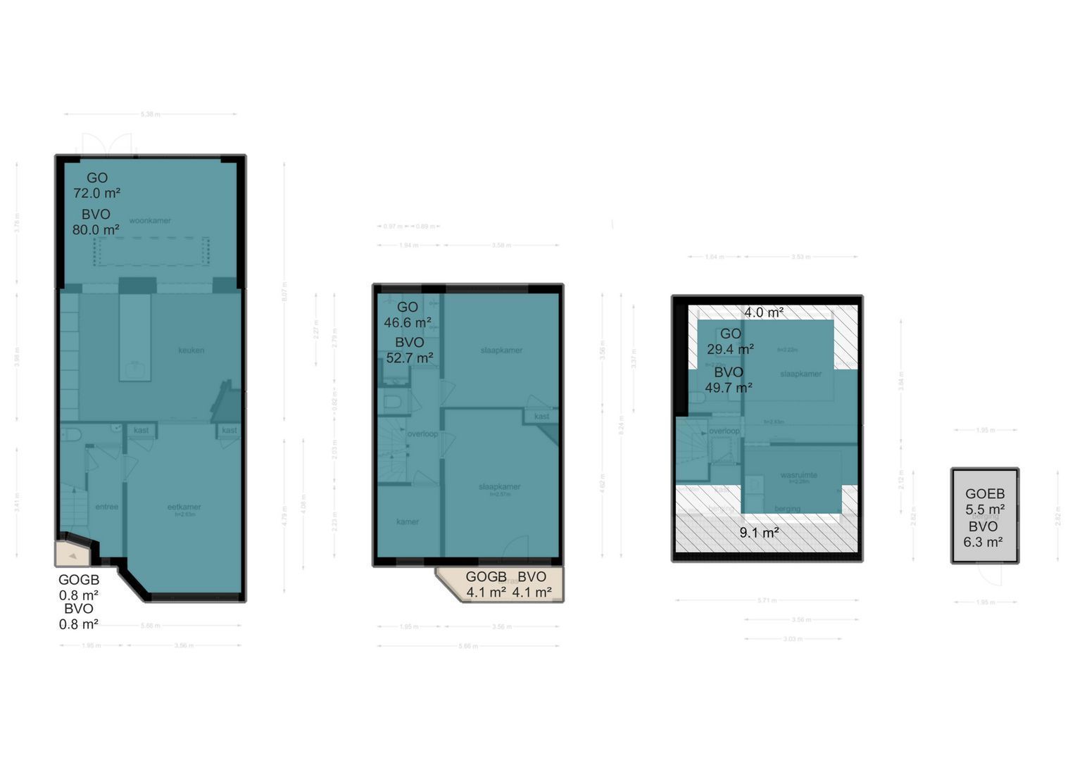 Da Costalaan 40, Amstelveen plattegrond-0