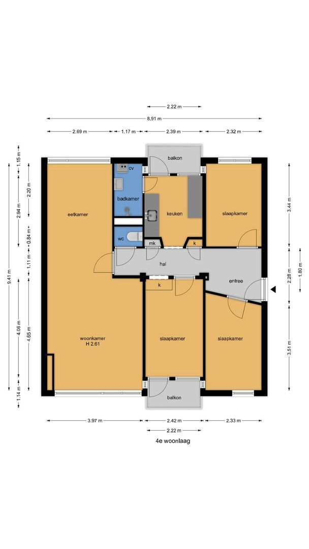 Burmanlaan 154, Wassenaar plattegrond-0
