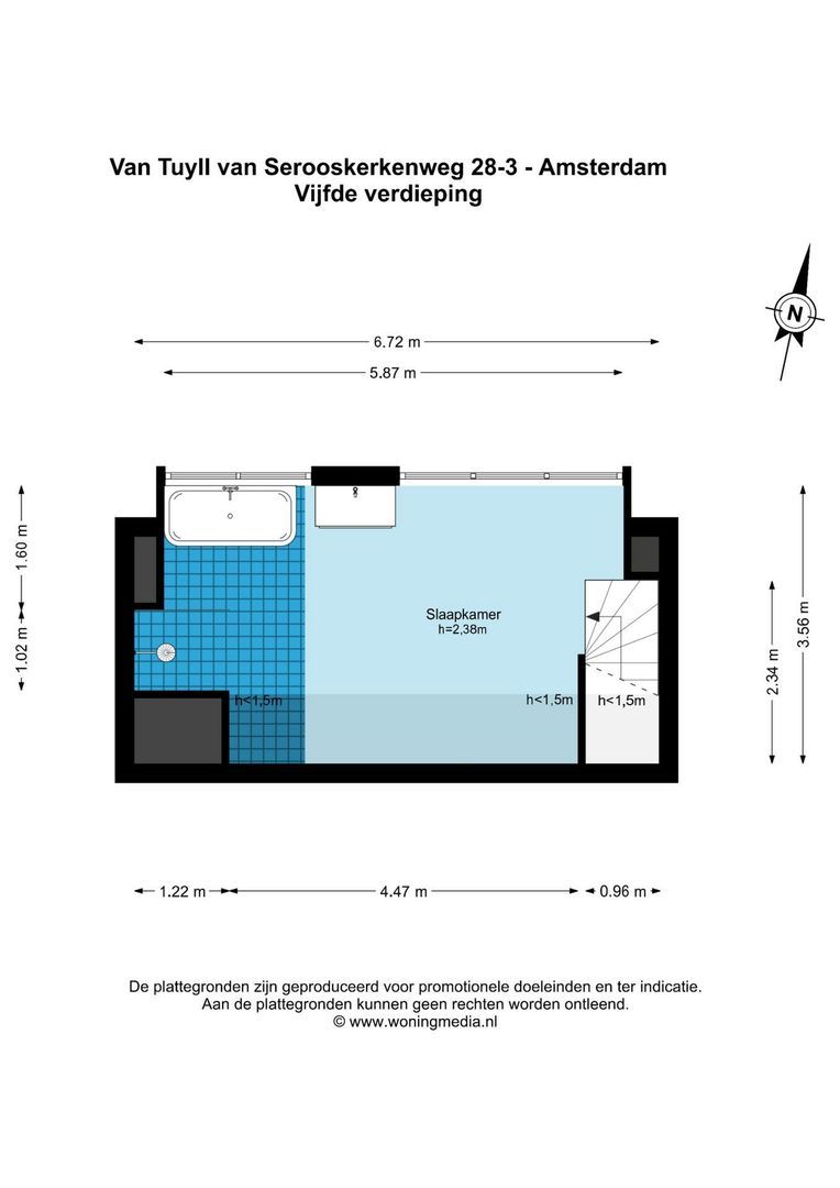 Van Tuyll van Serooskerkenweg 28 3, Amsterdam plattegrond-2
