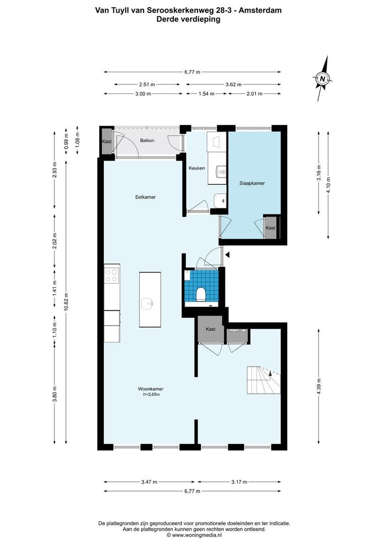 Van Tuyll van Serooskerkenweg 28 3, Amsterdam plattegrond-0