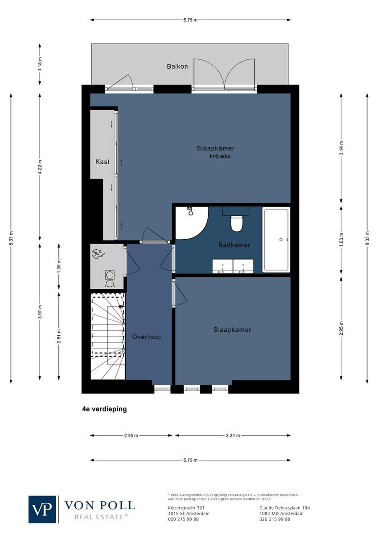 Veerstraat 72 3, Amsterdam plattegrond-2