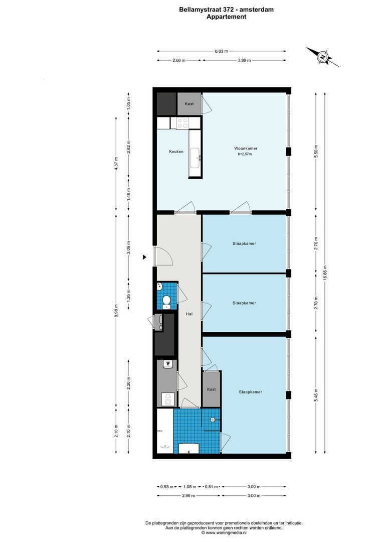 Bellamystraat 372 F, Amsterdam plattegrond-0