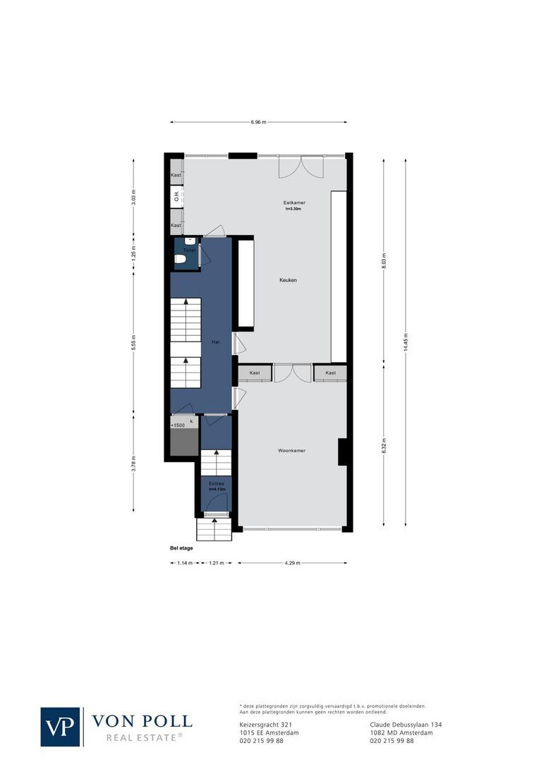 Koninginneweg 164 H, Amsterdam plattegrond-1