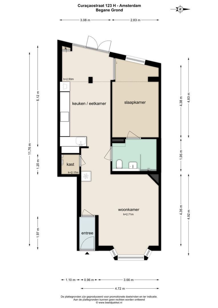 Curaçaostraat 123 H, Amsterdam plattegrond-0