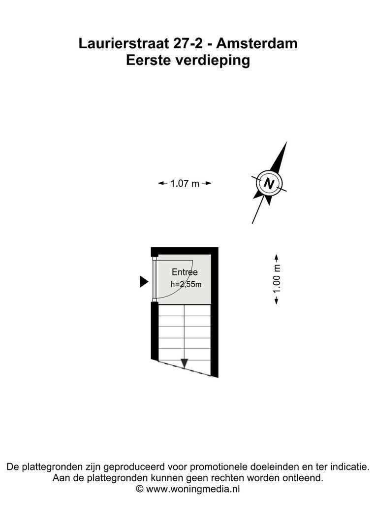 Laurierstraat 27 2, Amsterdam plattegrond-0