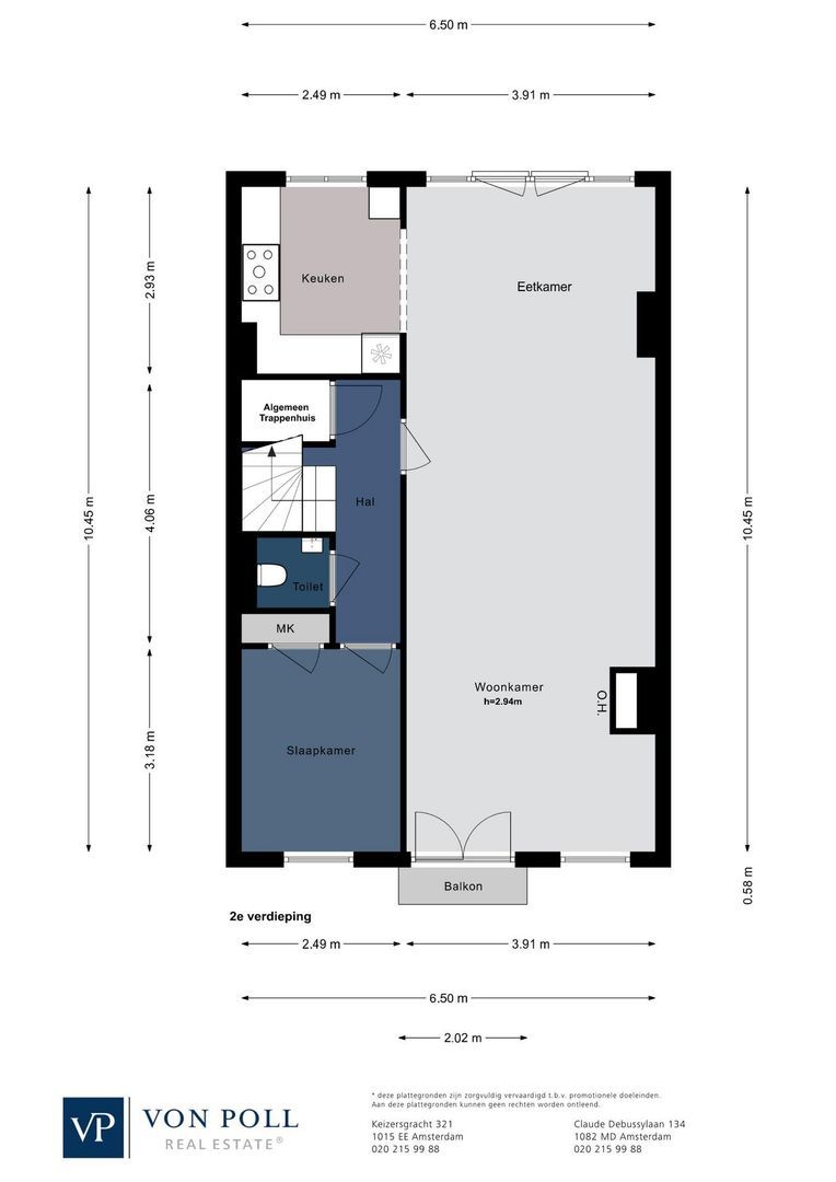 Valeriusstraat 278 3, Amsterdam plattegrond-0