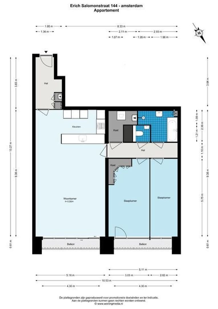 Erich Salomonstraat 144, Amsterdam plattegrond-0